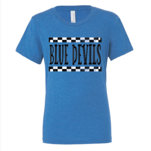 Blue Devil Checker Bella Canvas Tee